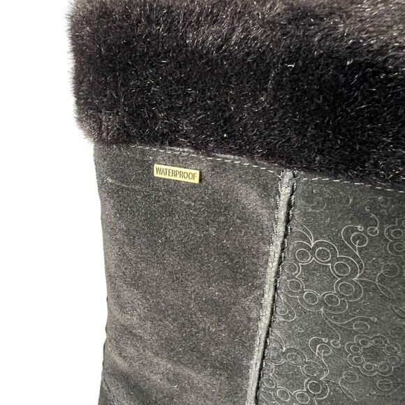 Merrell Kids Jungle Moc Puff Black Suede Snow Boots Size‎ 6 Waterproof - Picture 5 of 7